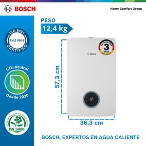 Calentador de agua de paso therm 5600 18 litros tiro forzano a gas propano marca Bosch