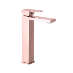 Griferia de lavamanos monocontrol alta ferrara rose gold