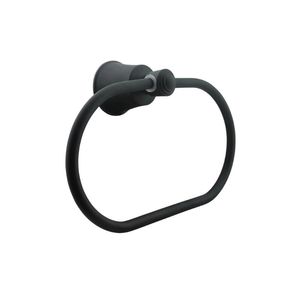 Toallero aro turmalina negro aluminio