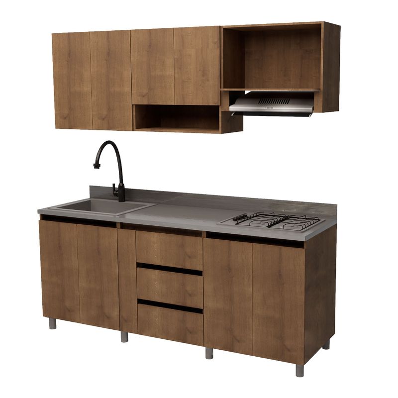 Cocina Integral Mocca 2.10cm con Mesón Izquierdo -1791225902877